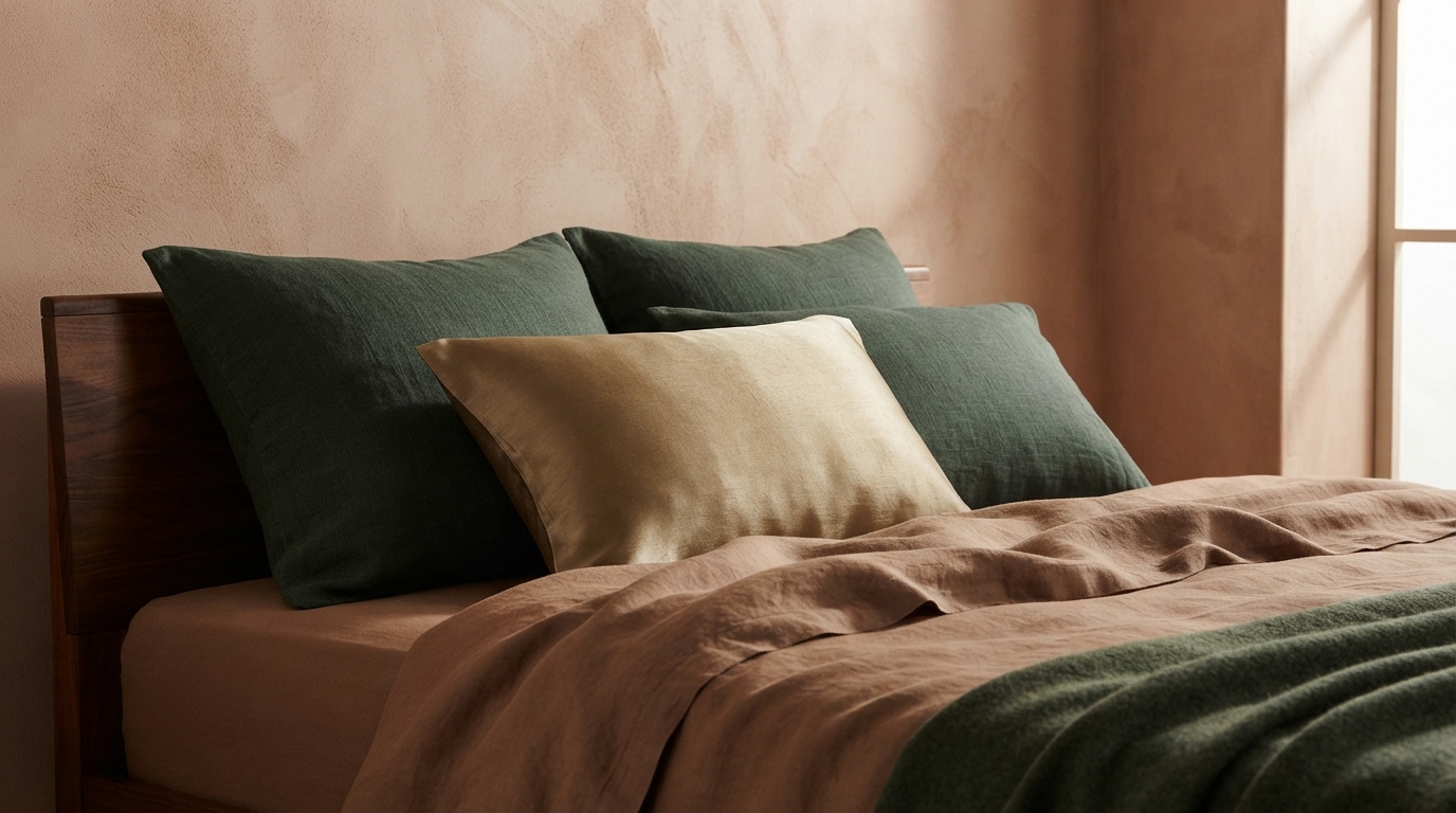 Editorial illustration for Silk, Satin, or Cotton? The Material Science Behind a Better Pillowcase