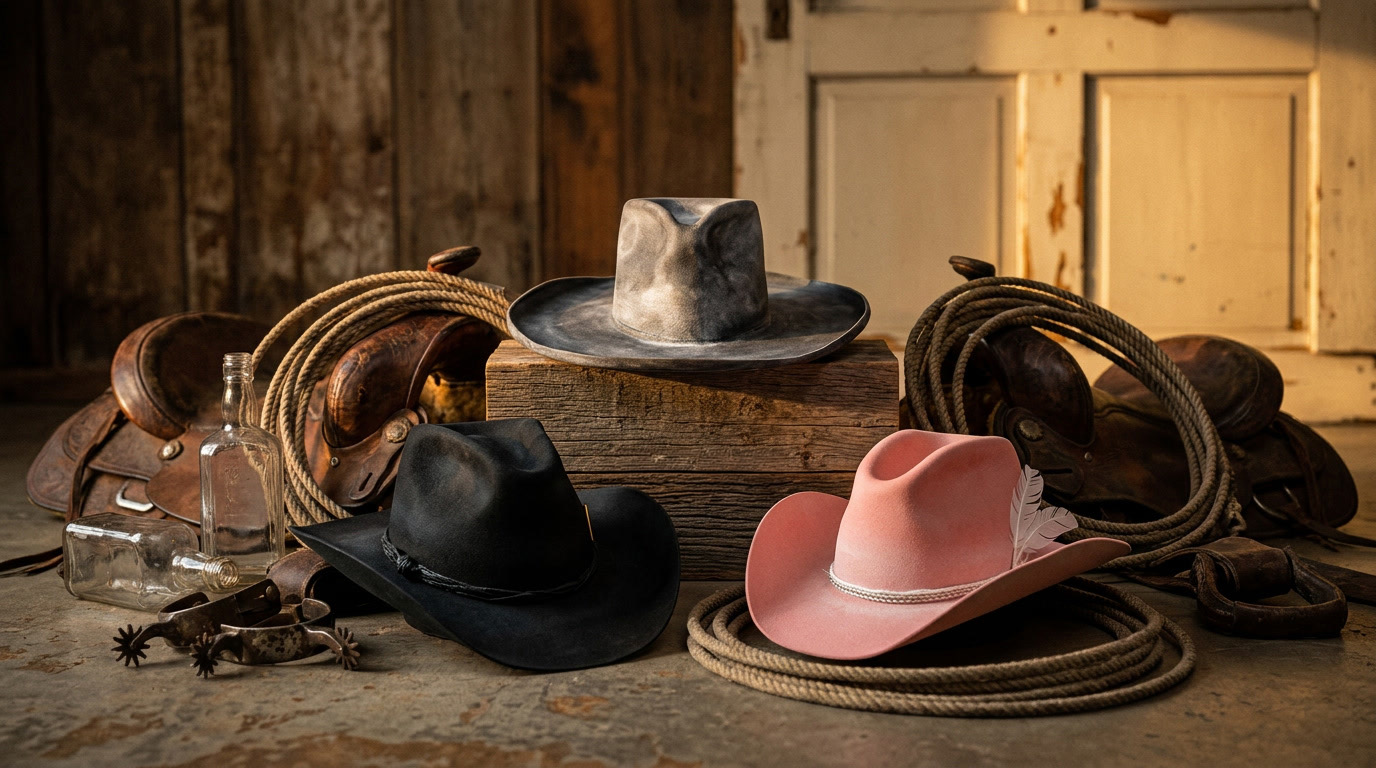 The Doc, The Duke, and The Jolene Give Trovador’s Felt Cowboy Hats Distinct Personalities