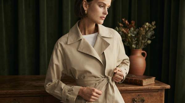 Editorial illustration for Why the Trench Coat Looks the Way It Does: A Military Blueprint That Became Fashion